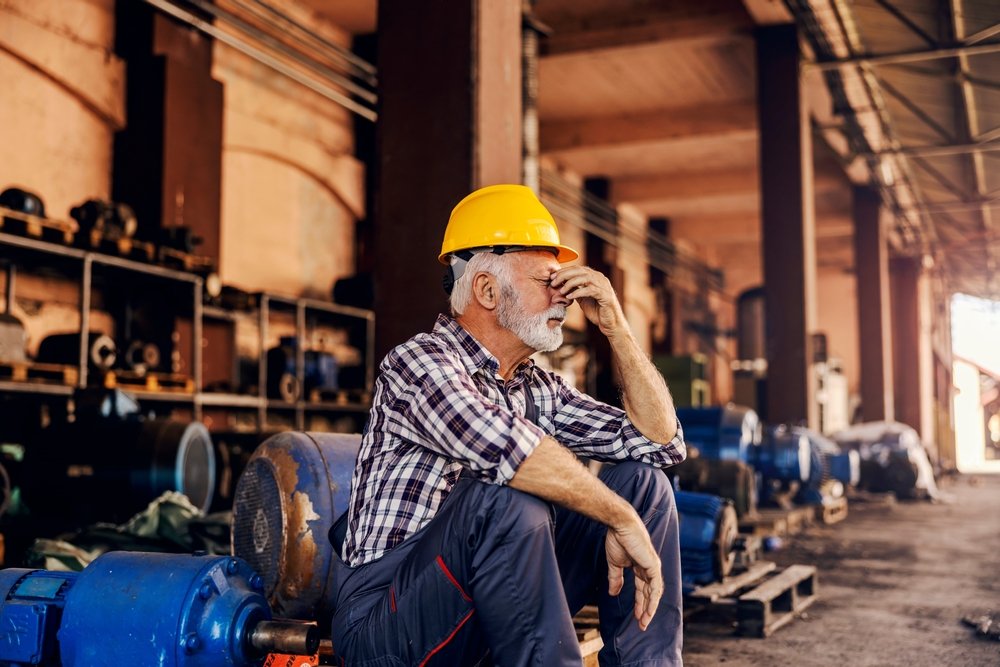 A,Worried,Senior,Factory,Worker,Is,Sitting,Next,To,The migraine & headache relief tyrone pa